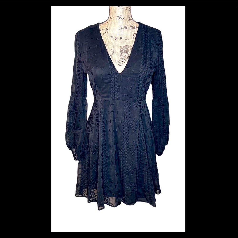 ASTR The Label Black Lace Dress Sz Medium